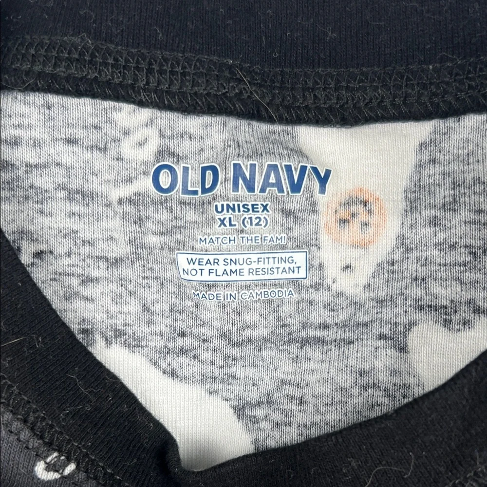 Old Navy Kids Pajama Set - Black‎ with White Ghosts